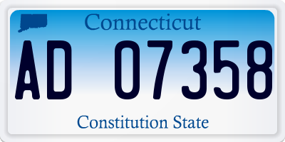 CT license plate AD07358