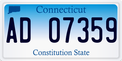 CT license plate AD07359