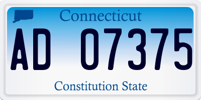 CT license plate AD07375
