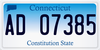 CT license plate AD07385