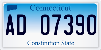 CT license plate AD07390