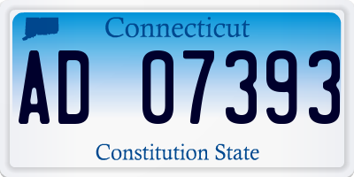 CT license plate AD07393
