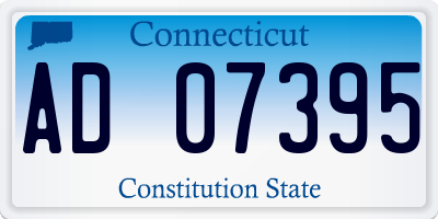 CT license plate AD07395