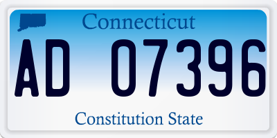 CT license plate AD07396