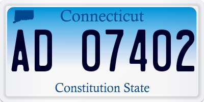 CT license plate AD07402