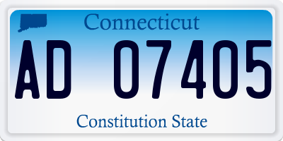 CT license plate AD07405
