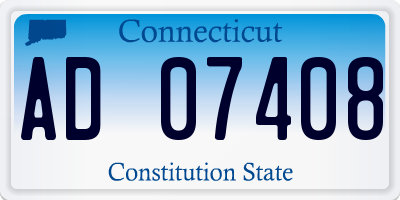 CT license plate AD07408
