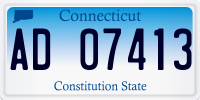 CT license plate AD07413