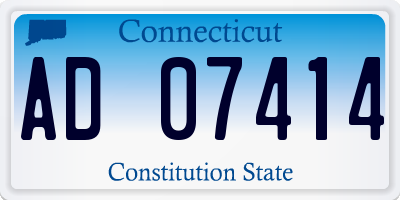 CT license plate AD07414
