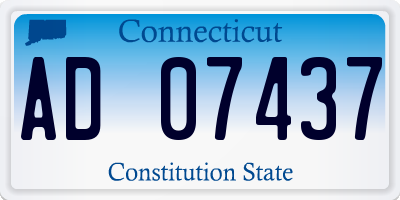 CT license plate AD07437