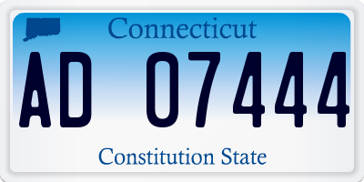 CT license plate AD07444
