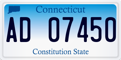 CT license plate AD07450