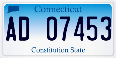 CT license plate AD07453