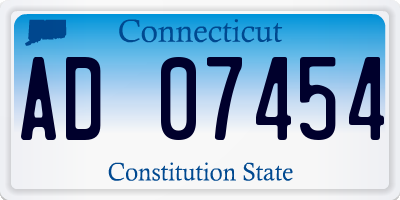 CT license plate AD07454