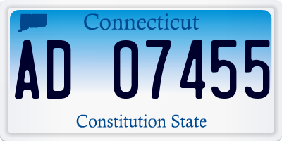 CT license plate AD07455