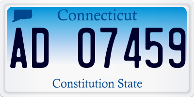 CT license plate AD07459