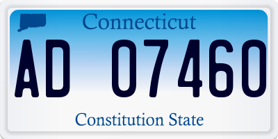 CT license plate AD07460