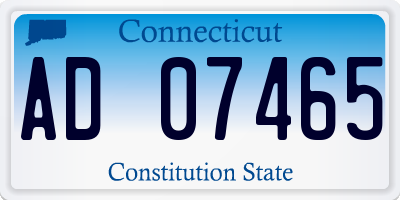 CT license plate AD07465