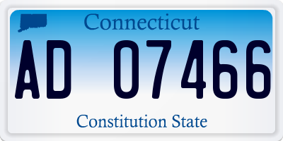 CT license plate AD07466