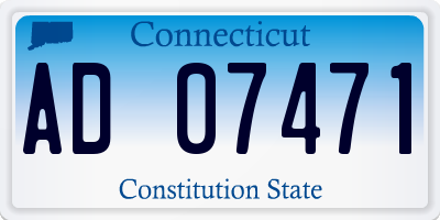 CT license plate AD07471