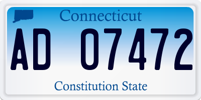 CT license plate AD07472