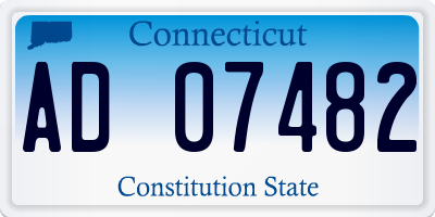 CT license plate AD07482