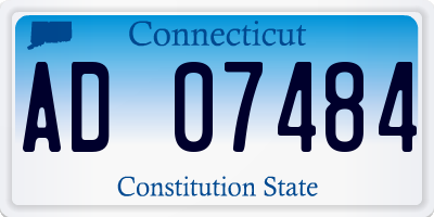 CT license plate AD07484