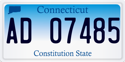 CT license plate AD07485