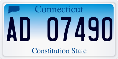 CT license plate AD07490
