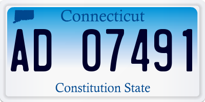 CT license plate AD07491