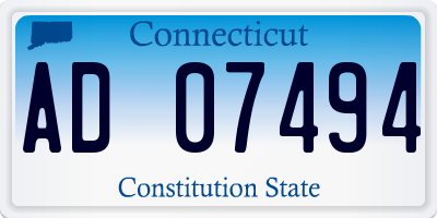 CT license plate AD07494