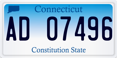 CT license plate AD07496