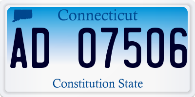 CT license plate AD07506
