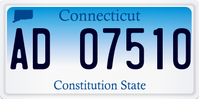 CT license plate AD07510