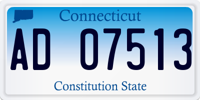 CT license plate AD07513