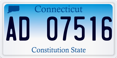 CT license plate AD07516