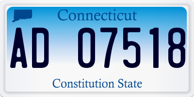 CT license plate AD07518