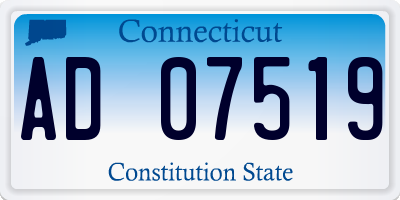 CT license plate AD07519