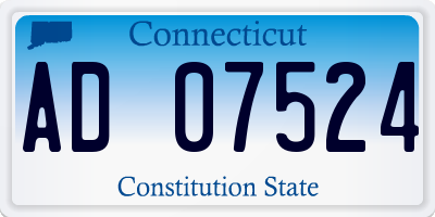 CT license plate AD07524