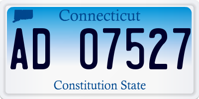 CT license plate AD07527