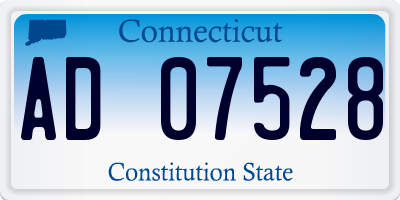CT license plate AD07528