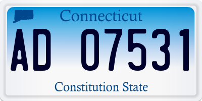 CT license plate AD07531
