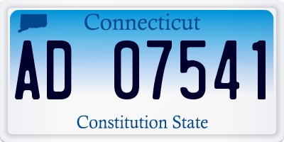 CT license plate AD07541