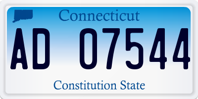 CT license plate AD07544