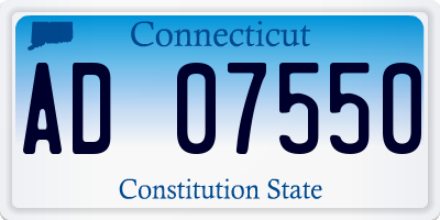 CT license plate AD07550