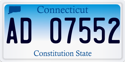 CT license plate AD07552