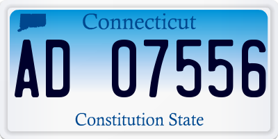 CT license plate AD07556