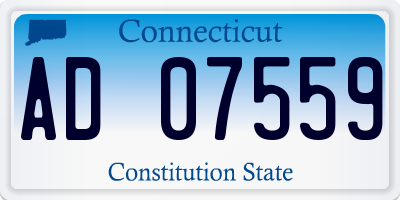 CT license plate AD07559