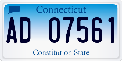 CT license plate AD07561