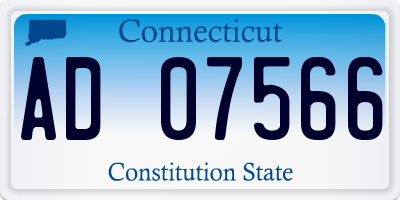 CT license plate AD07566